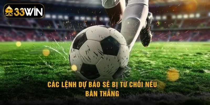 Các lệnh dự báo sẽ bị từ chối nếu bàn thắng 